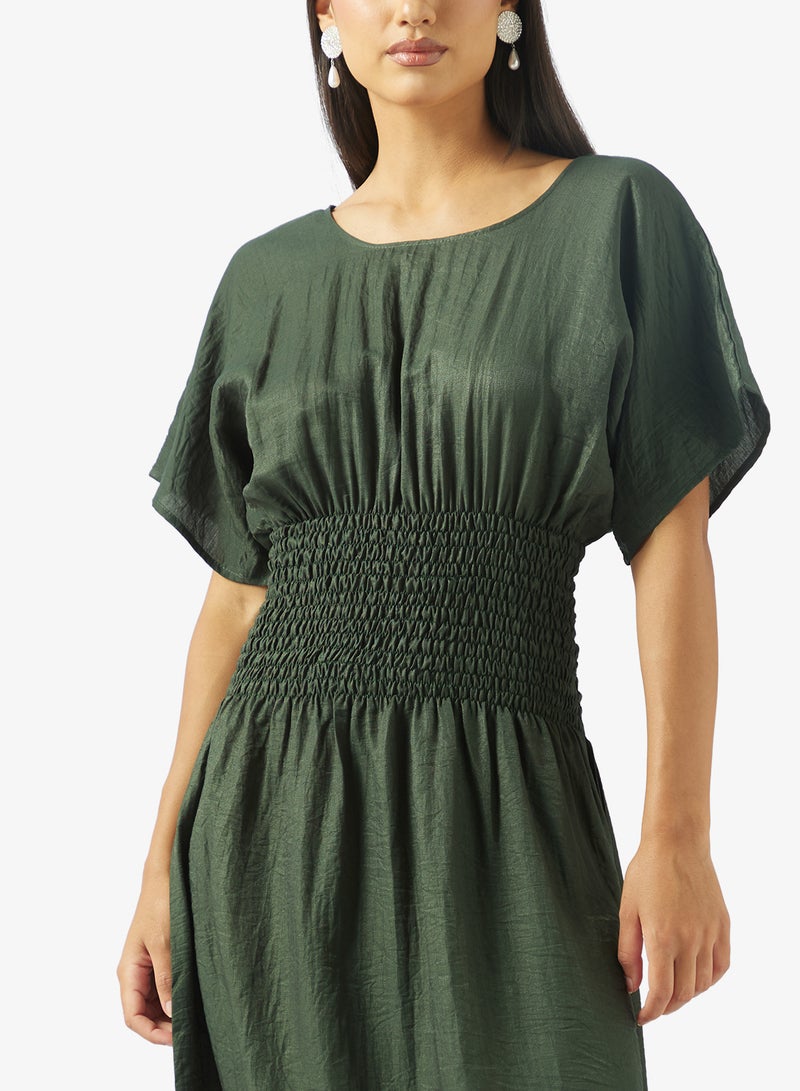 hayas closet Square Neck Belted Under Abaya Dress - Image 3